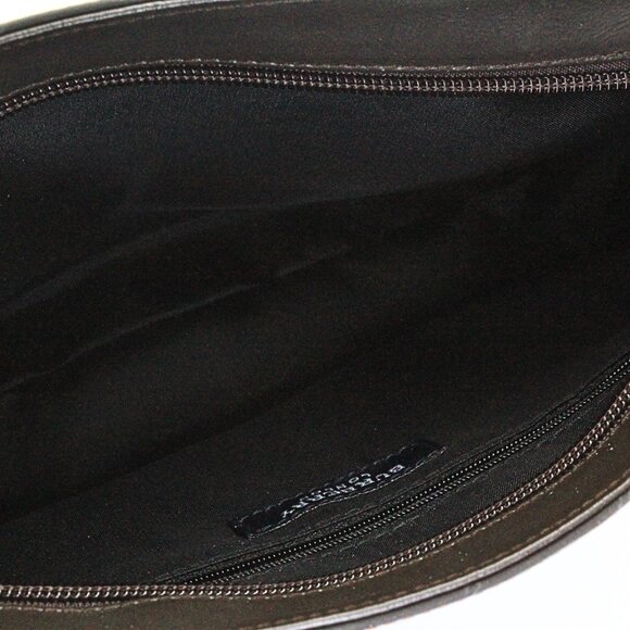 Authentic Burberry London NWT Gray Charcoal Leather Canvas Shoulder Bag - Picture 15 of 16